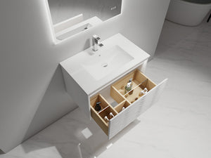 Blossom Voyage 30" Glossy White LED Illuminated Vanity Only