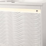Blossom Voyage 30" Glossy White Vanity With Droplet-Shaped Basin and LED Light
