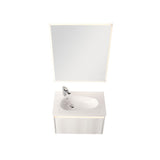 Blossom Voyage 30" Glossy White Vanity With Droplet-Shaped Basin and LED Light