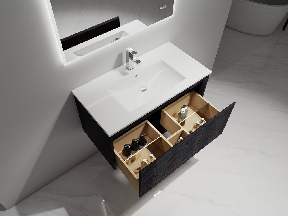 Blossom Voyage 36" Charcoal LED Illuminated Vanity Only