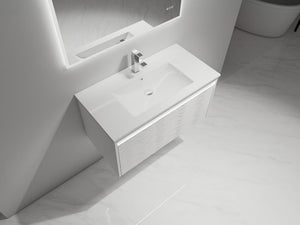 Blossom Voyage 36" Glossy White LED Illuminated Vanity Only