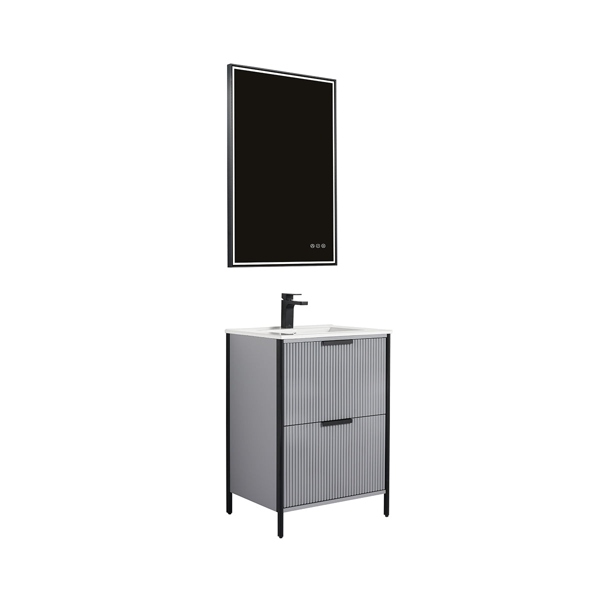 Blossom Zurich 24" Metal Grey Vanity