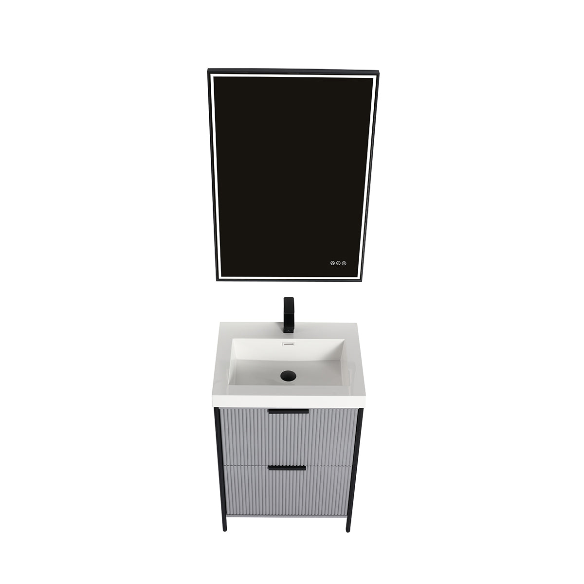 Blossom Zurich 24" Metal Grey Vanity