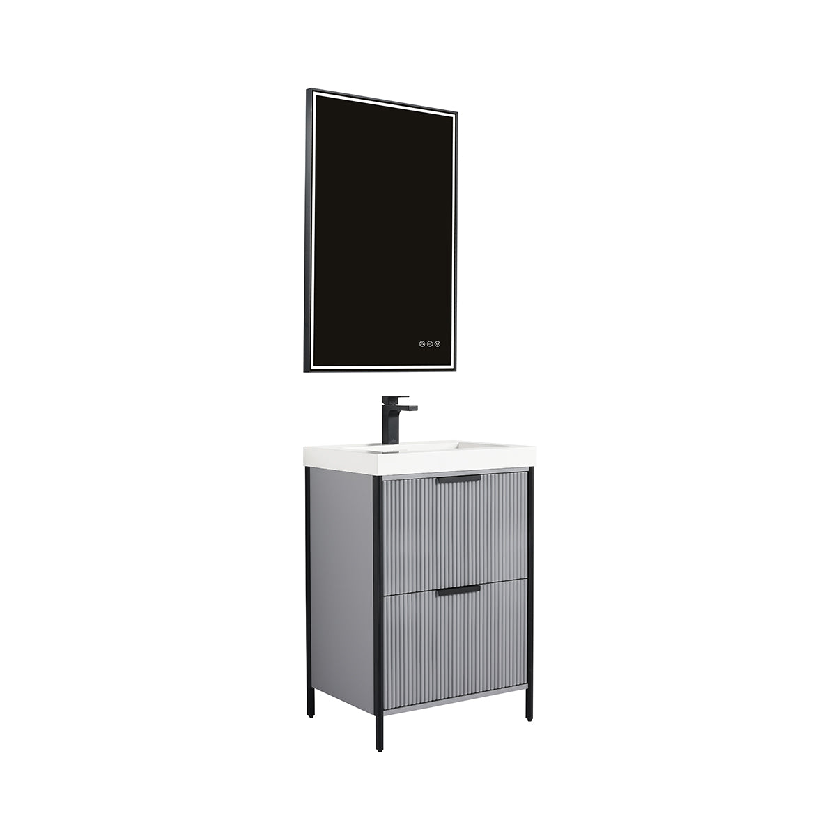 Blossom Zurich 24" Metal Grey Vanity