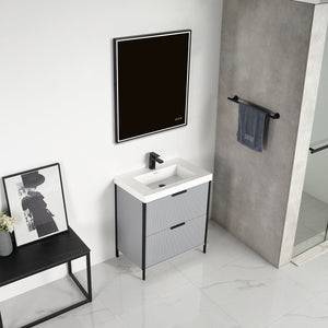 Blossom Zurich 30" Metal Grey Vanity