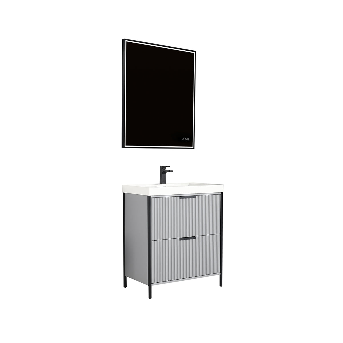 Blossom Zurich 30" Metal Grey Vanity