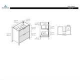 Blossom Zurich 30" Metal Grey Vanity