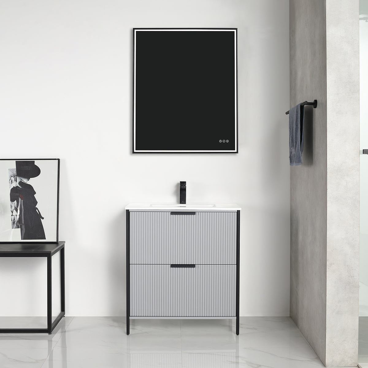 Blossom Zurich 30" Metal Grey Vanity
