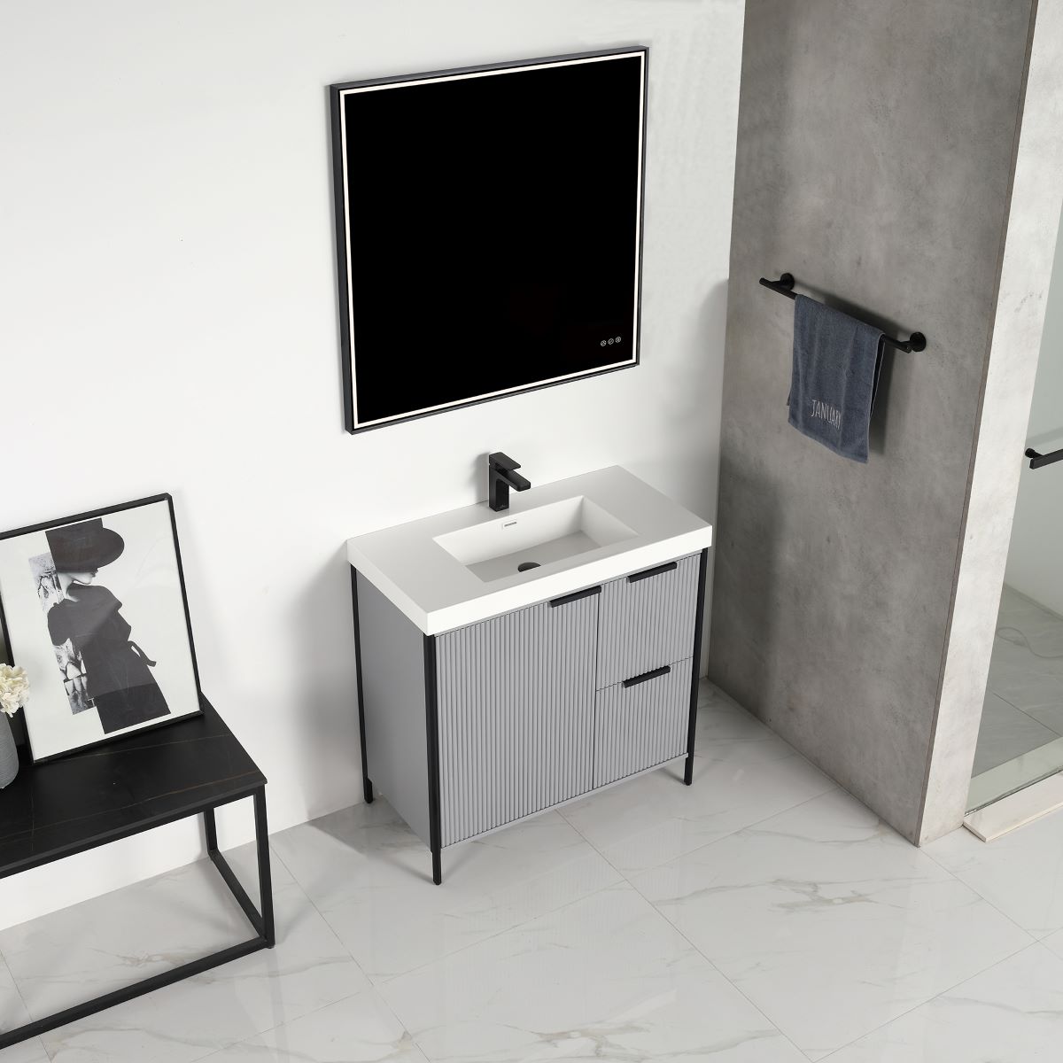 Blossom Zurich 36" Metal Grey Vanity