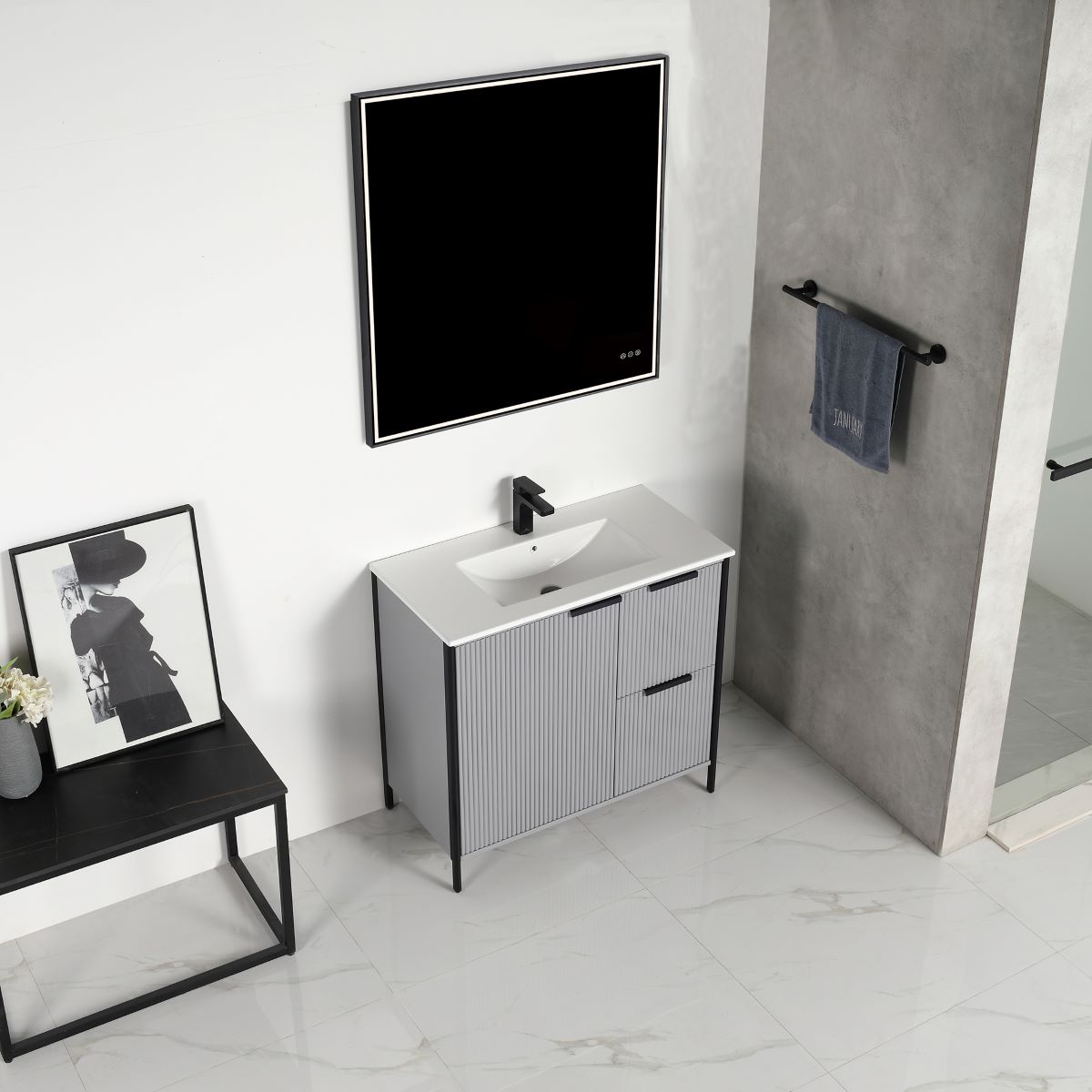 Blossom Zurich 36" Metal Grey Vanity