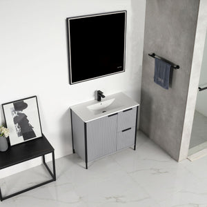 Blossom Zurich 36" Metal Grey Vanity