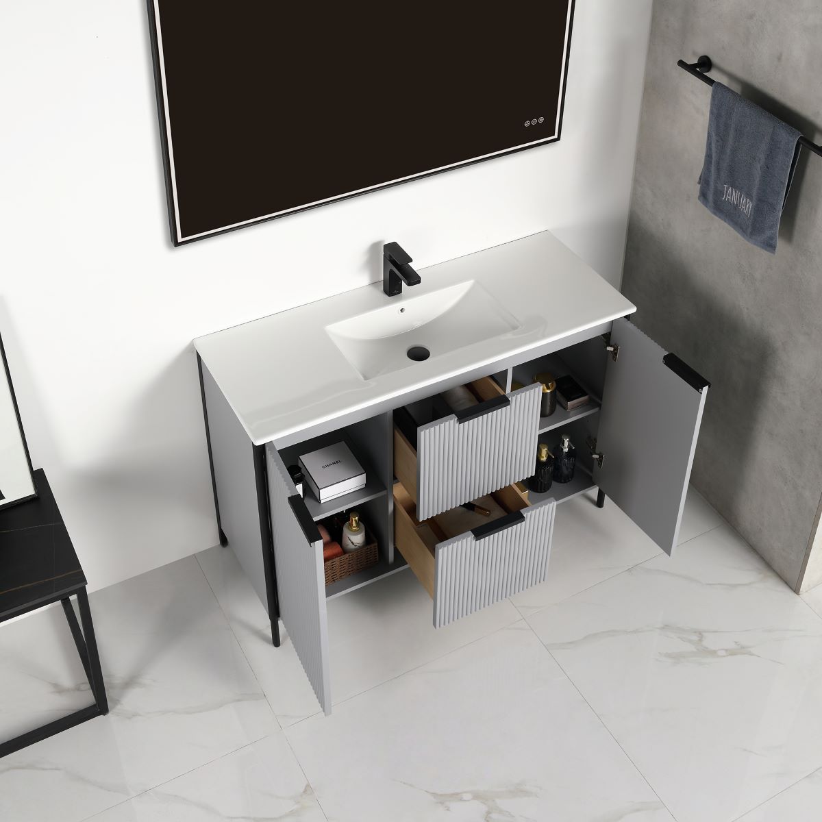 Blossom Zurich 48" Metal Grey Vanity