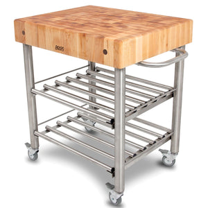 John Boos CUCD15WC Wine Cart with Cherry Top