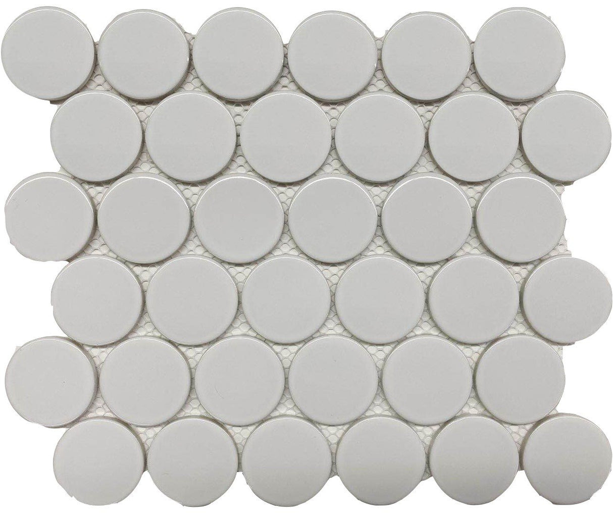 Roca Tile Usa Inc United States Ceramic Tile Cc Mosaics Plus+ Ii Bright White 2 Inch Dot Porcelain Mosaics. Ufcc161-12Mt 1 Sheet = .87 Sq. Ft.