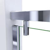 DreamLine Butterfly-S 34-35 1/2 in. W x 74 in. H Semi-Frameless Sliding Bi-Fold Shower Door in Chrome