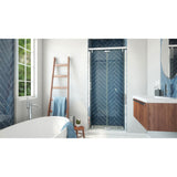 DreamLine Butterfly-S 34-35 1/2 in. W x 74 in. H Semi-Frameless Sliding Bi-Fold Shower Door in Chrome