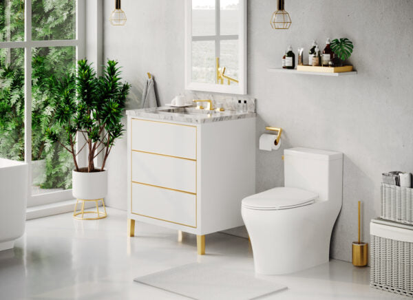 Icera White Muse II One-piece Toilet 1.28GPF, Compact Elongated