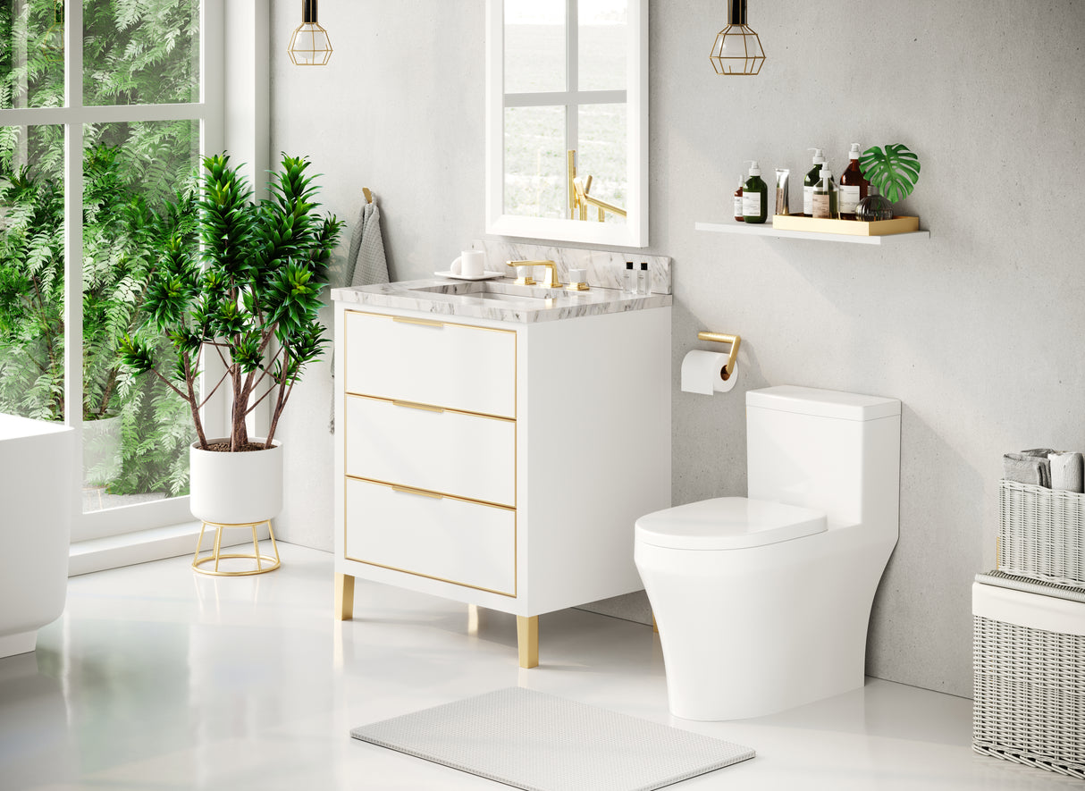 MUSE Metal Trim 30-in Single-Basin Vanity