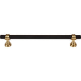 Top Knobs M2732 Bit Pull 7 9/16 Inch (c-c) - Flat Black and Honey Bronze