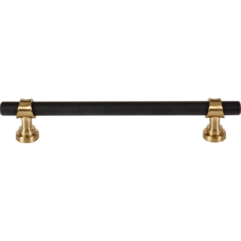Top Knobs M2720 Bit Pull 6 5/16 Inch (c-c) - Flat Black and Honey Bronze