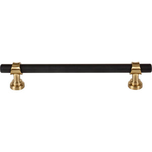 Top Knobs M2720 Bit Pull 6 5/16 Inch (c-c) - Flat Black and Honey Bronze