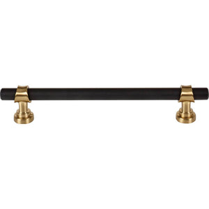 Top Knobs M2720 Bit Pull 6 5/16 Inch (c-c) - Flat Black and Honey Bronze