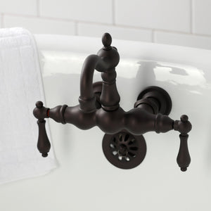 Heritage CA1001T5 Two-Handle 2-Hole Wall Mount Clawfoot Tub Faucet, Oil Rubbed Bronze