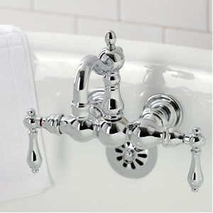 Heritage CA1002T1 Two-Handle 2-Hole Wall Mount Clawfoot Tub Faucet, Polished Chrome
