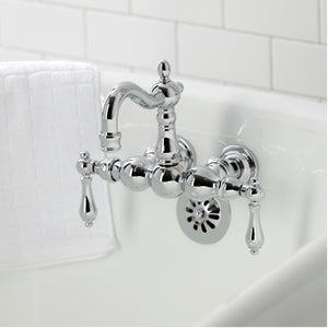 Heritage CA1002T1 Two-Handle 2-Hole Wall Mount Clawfoot Tub Faucet, Polished Chrome