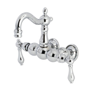 Heritage CA1002T1 Two-Handle 2-Hole Wall Mount Clawfoot Tub Faucet, Polished Chrome
