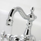 Heritage CA1004T1 Two-Handle 2-Hole Wall Mount Clawfoot Tub Faucet, Polished Chrome
