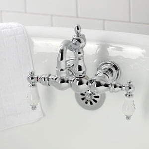 Heritage CA1004T1 Two-Handle 2-Hole Wall Mount Clawfoot Tub Faucet, Polished Chrome