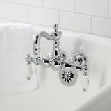 Heritage CA1004T1 Two-Handle 2-Hole Wall Mount Clawfoot Tub Faucet, Polished Chrome