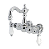 Heritage CA1004T1 Two-Handle 2-Hole Wall Mount Clawfoot Tub Faucet, Polished Chrome