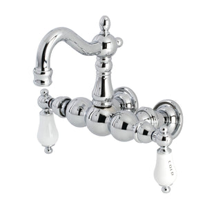 Heritage CA1004T1 Two-Handle 2-Hole Wall Mount Clawfoot Tub Faucet, Polished Chrome