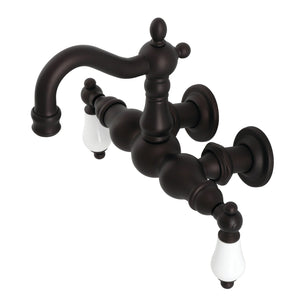 Heritage CA1005T5 Two-Handle 2-Hole Wall Mount Clawfoot Tub Faucet, Oil Rubbed Bronze
