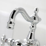 Heritage CA1006T1 Two-Handle 2-Hole Wall Mount Clawfoot Tub Faucet, Polished Chrome