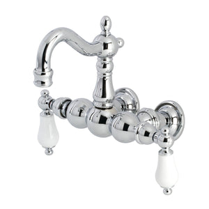 Heritage CA1006T1 Two-Handle 2-Hole Wall Mount Clawfoot Tub Faucet, Polished Chrome