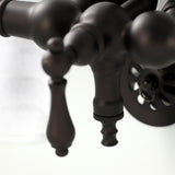 Vintage CA19T5 Three-Handle 2-Hole Wall Mount Clawfoot Tub Faucet with Hand Shower, Oil Rubbed Bronze