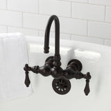 Vintage CA1T5 Two-Handle 2-Hole Wall Mount Clawfoot Tub Faucet, Oil Rubbed Bronze