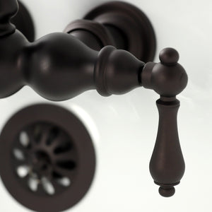 Vintage CA1T5 Two-Handle 2-Hole Wall Mount Clawfoot Tub Faucet, Oil Rubbed Bronze