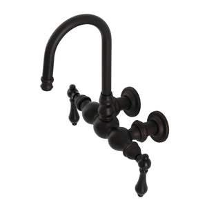 Vintage CA1T5 Two-Handle 2-Hole Wall Mount Clawfoot Tub Faucet, Oil Rubbed Bronze
