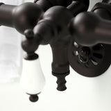Vintage CA23T5 Three-Handle 2-Hole Wall Mount Clawfoot Tub Faucet with Hand Shower, Oil Rubbed Bronze