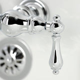 Vintage CA2T1 Two-Handle 2-Hole Wall Mount Clawfoot Tub Faucet, Polished Chrome