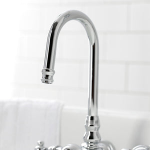 Vintage CA2T1 Two-Handle 2-Hole Wall Mount Clawfoot Tub Faucet, Polished Chrome