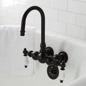 Vintage CA3T5 Two-Handle 2-Hole Wall Mount Clawfoot Tub Faucet, Oil Rubbed Bronze