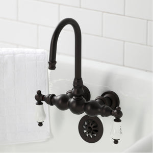 Vintage CA3T5 Two-Handle 2-Hole Wall Mount Clawfoot Tub Faucet, Oil Rubbed Bronze