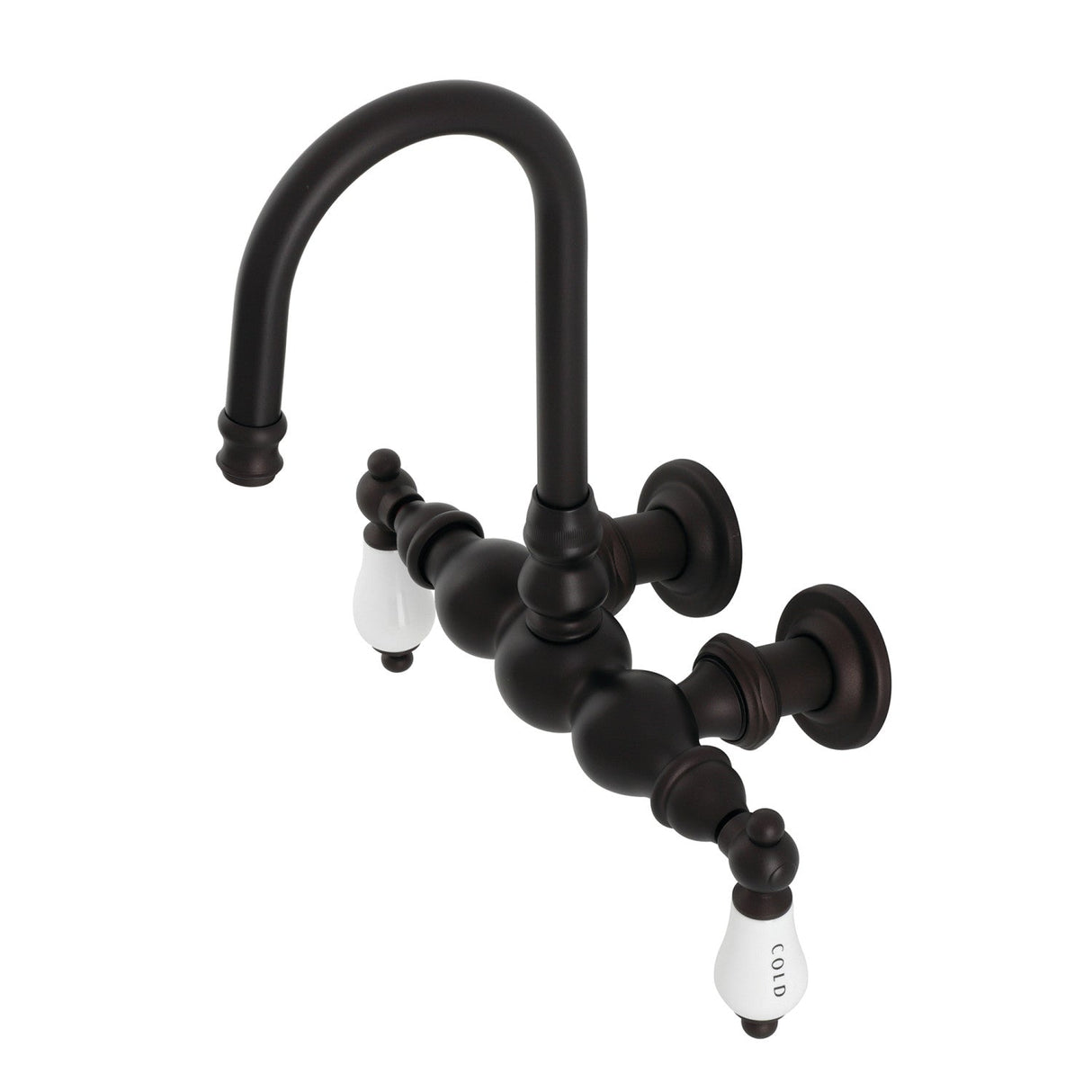 Vintage CA3T5 Two-Handle 2-Hole Wall Mount Clawfoot Tub Faucet, Oil Rubbed Bronze