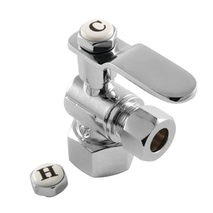 Whitaker CA4310CP 1/2-Inch FIP x 3/8-Inch OD Comp Quarter-Turn Angle Stop Valve, Polished Chrome