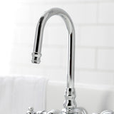 Vintage CA4T1 Two-Handle 2-Hole Wall Mount Clawfoot Tub Faucet, Polished Chrome